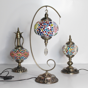 Phong Cách Địa Trung Hải Thổ Nhĩ Kỳ Vintage Stained Glass Sắt Bảng Đèn Bóng Râm Cho Đầu Giường Trang Trí - Product Image 1