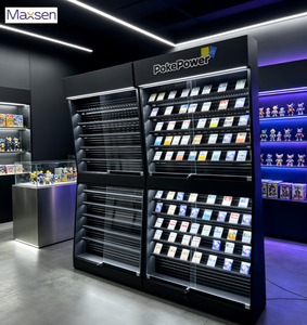 Vitrine d'exposition <span class=keywords><strong>BELLEP</strong></span> verrouillable en aluminium avec éclairage LED sur pied pour cartes de sport et Pokémon gradées - Product Image 5
