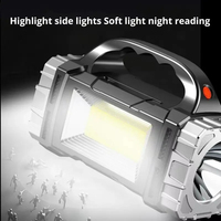 Lampe torche LED solaire multifonctionnelle haute intensité, lampe de travail COB, batterie externe d'urgence, projecteur de patrouille pour aventures en plein air