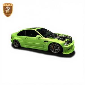 Piezas de Carrocería para <span class=keywords><strong>BMW</strong></span> Serie 3 E46, Estilo Rocky <span class=keywords><strong>B</strong></span>, Alerón Delantero, Cejas de Rueda, Faldones Laterales, Kits de Carrocería Ancha - Product Image 1