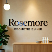 Décorations de mariage personnalisées en acrylique, découpées au laser, pour le branding de bureau, enseigne de salon, enseigne commerciale moderne à lettres en relief