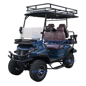 Voiturette de golf électrique tout-terrain haut de gamme à 4 places avec pare-soleil et batterie de stockage pour le tourisme panoramique - Product Image 1