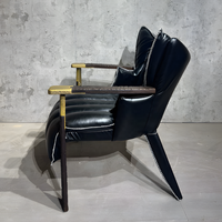 Fauteuil de loisirs de style rétro du milieu du siècle, en bois de frêne sculpté, fauteuil d'appoint individuel pour salon, salle de thé, mobilier de maison