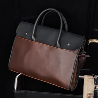 Sac à bandoulière pour ordinateur portable en cuir souple vintage personnalisé en usine, grande capacité, sacoche d'affaires pour hommes, sac messager