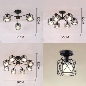 High-End 110V Led lampadario per commerciale stile industriale alla moda <span class=keywords><strong>paralume</strong></span> in ferro per ristorante soggiorno medio - Product Image 2