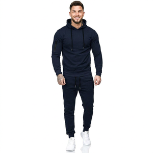 Ensemble de survêtement technique de luxe 500 GSM pour homme, sweat à capuche et pantalon zippés, combinaison de couleurs noir et or, impression personnalisée, vêtements de sport - Product Image 1