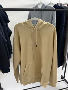 Custom Logo Autumn Winter in Stock <b>600gsm</b> Plush Velour Fleece <b>Hoodie</b> Solid Loose Fit Unisex Men Women Warm - Product Image 4