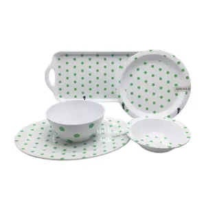 Custom Pakistan Melamine Klein Dienblad Groothandel Melamine Diner Set Kinderen Melamine Servieset