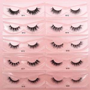 Pestañas de visón 3D gruesas hechas a mano, tira completa, sin crueldad, maquillaje, M56 - Product Image 4