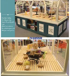 Diseño de estantería para aperitivos, diseño de tienda para pan y frutas, venta al por mayor