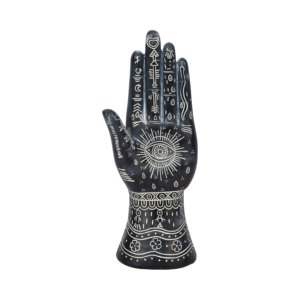 Statuetta in Resina a Forma di Mano con Tatuaggi, Simboli Artistici per Decorazione Casa, Ufficio, Bagno, Soggiorno, Esposizione su Scaffale - Product Image 1