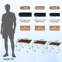 Table de camping avec plateau en aluminium, table de plage pliable, facile à transporter pour pique-nique en plein air, barbecue, cuisine, festival, plage, usage domestique
