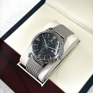 Reloj de pulsera de malla de acero para hombre, moderno, resistente al agua, de acero fino, reloj de cuarzo para negocios - Product Image 2