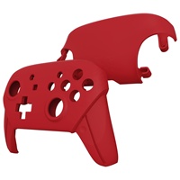 EXtremeRate Passion, placa frontal roja y placa trasera, carcasa de repuesto DIY para Nintendo Switch Pro Controller