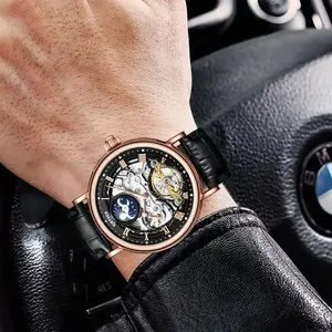 KINYUED J117 <span class=keywords><strong>Orologio</strong></span> di Lusso <span class=keywords><strong>con</strong></span> <span class=keywords><strong>Cinturino</strong></span> in <span class=keywords><strong>Pelle</strong></span>, Orologi Meccanici Tourbillon <span class=keywords><strong>con</strong></span> Calendario, Prezzo di Fabbrica Cinese, <span class=keywords><strong>Orologio</strong></span> da Uomo - Product Image 5