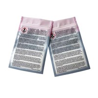 Emballage en plastique noir non mat avec fermeture à glissière pour le stockage des aliments, fermeture hermétique, pochette plate en Mylar holographique refermable 4x6