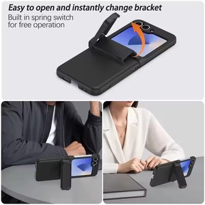 สำหรับ Samsung Galaxy <span class=keywords><strong>Z</strong></span> flip 7 6 5เคส7FE พับอเนกประสงค์มองไม่เห็นขาตั้งพับพื้นผิวผิวเคส3in1โทรศัพท์ - Product Image 5