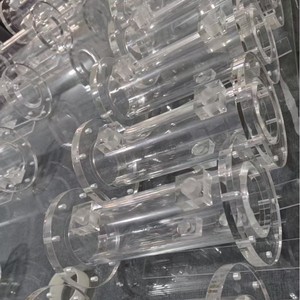 Lucite Round Acrylic Testing Water Tank with Transparent Electrolytic Cell and High Precision Processing for Water Testing - Product Image 4