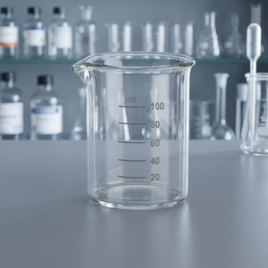 Bécher en verre borosilicate transparent Triviwat P002-26-00-J 250 ml avec poignée, résistant à la chaleur, pour usage médical - Product Image 1