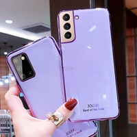 Étui de téléphone en miroir plaqué luxe pour Samsung Galaxy S21 S20 Fe Ultra Plus 5g S20fe S21ultra S 21 20 Coque arrière en silicone souple