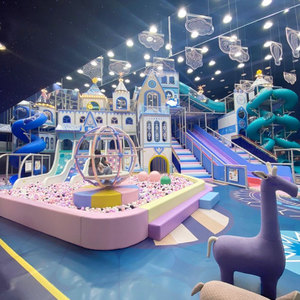 Trẻ em trong nhà sân chơi Thiết bị sợi thủy tinh công viên chủ đề trò chơi lớn Slide Max trung tâm mua sắm Playhouse trong nhà - Product Image 3