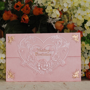 Tarjetas plegables de color burdeos, conjunto de tarjetas de cumpleaños en forma de corazón para invitaciones de boda, color rosa claro, aniversario, venta al por mayor - Product Image 1