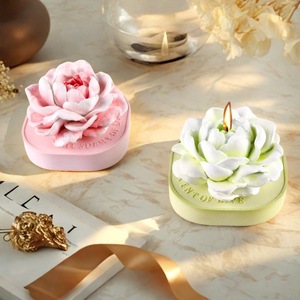 Jasmine Flower Silicone Mold For <b>Candle</b> Making DIY Decoration Cake Mold With Customizable Shape Transparent White - Product Image 3