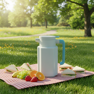 <span class=keywords><strong>Carafe</strong></span> <span class=keywords><strong>isotherme</strong></span> à double paroi en verre, <span class=keywords><strong>design</strong></span> coloré en blocs, avec poignée antidérapante, anti-fuite, pour la cuisine - Product Image 3