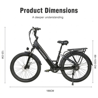 Nouveau vélo électrique Samebike RS-A01 pour hommes, 27,5 pouces, jantes à rayons 7S, 36V 15AH 250W