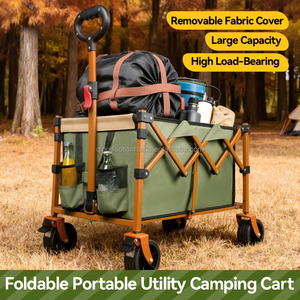 Chariot à main pliable, léger et portable, chariot de courses d'extérieur avec roues, adapté aux supermarchés et au camping - Product Image 4