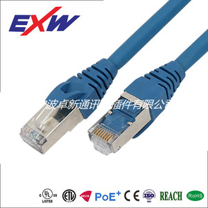 PVC mạng Ethernet 3ft cat6A snaglless không được che chở (UTP) 26 AWG tinh khiết Đồng vá Cáp màu xanh - Product Image 2