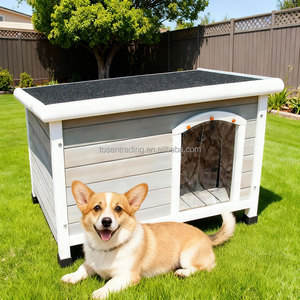 Casa para mascotas a precio de mayorista, para exteriores e interiores, de madera maciza, transpirable, resistente a la intemperie, jaula para perros y gatos con techo. - Product Image 5