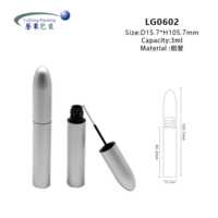 Emballage de mascara en métal aluminium en forme de balle 3ml argent tubes de mascara vides avec brosse