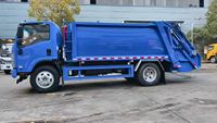 Camion à ordures compacteuses Isuzu 6,5 mètres cubes, camion de nettoyage urbain d'occasion, transport de déchets, usine, 4x4, diesel, boîte de vitesses, pompe