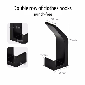 Cổ Điển Đôi Khăn Móc Áo Treo Tường Vàng Giá Mộc Mạc Móc Áo Móc Kim Loại Trẻ Em Đôi Tường Móc - Product Image 4