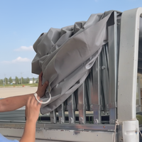 Abri de pluie rétractable pour camion, robuste, imperméable, résistant aux UV, en PVC Oxford, simple, mobile, ignifuge, pour remorque d'exposition