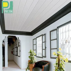 Brilho branco de alta qualidade, teto e painel de parede, pvc laminado, decorativo interno, para teto falso de casa