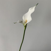 Bunga Calla Lily Buatan Berkualitas Tinggi L-116, Realistis, Lembut, 2 Kepala, Bunga Calla Lilies Palsu untuk Dekorasi Pernikahan, Natal, dan Rumah