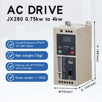Vente directe usine – Variateur de fréquence AC série JX280 haute performance 220V 380V 0.75-4KW pour moteur