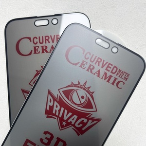 Protector de Pantalla de Privacidad de Cerámica Mate <span class=keywords><strong>ESD</strong></span> para 15/14/13/12/11, Dureza 5H, Ultrafino, Pegamento Completo, Impermeable, para Teléfonos Móviles - Product Image 2