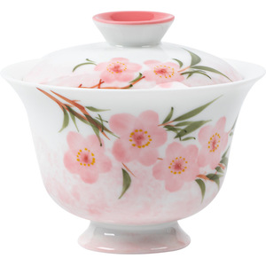 Hand Painted Peach Blossom Gaiwan Teacup With Lid Porcelain Kung Fu <b>Tea</b> <b>Set</b> Chinese Ceramic Household <b>Tea</b> Bowl - Product Image 5