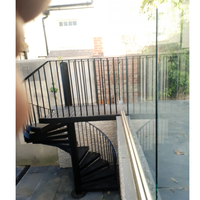 Escalier circulaire pré-fabriqué pour gagner de l'espace, escalier en spirale décoratif d'extérieur, escalier en spirale en fonte