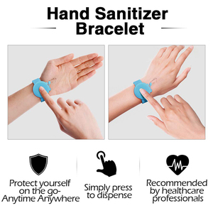 En gros Petit <span class=keywords><strong>Silicium</strong></span> Rempli de <span class=keywords><strong>Gel</strong></span> Désinfectant pour les mains Bracelet Bracelet Avec Bouteille De Remplissage - Product Image 5