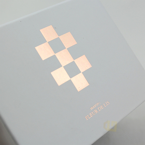Dong Guan la caja cuadrada de cartón de lujo blanco vela con Rose oro Foiling logotipo - Product Image 4