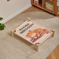 Lit pour animaux de compagnie résistant à l'humidité, hamac en bois, lit pour chien, lit pour chat, lit rectangulaire, personnalisable