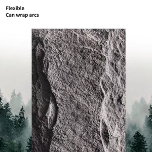 3d Design Stone Look Painel De Parede Pedra Artificial Preta Interior E Exterior Pu Home Decor Stone <span class=keywords><strong>Wall</strong></span> Panel - Product Image 3