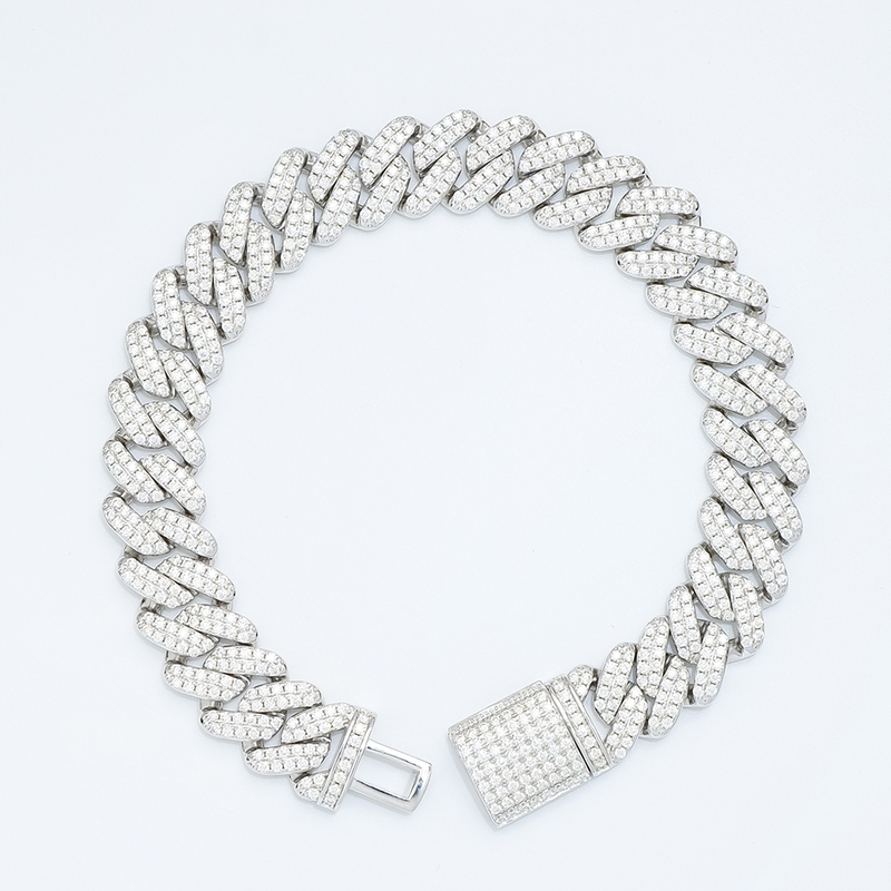 Wholesale Mossanite Moissanite Chain Bracelet Jewelry