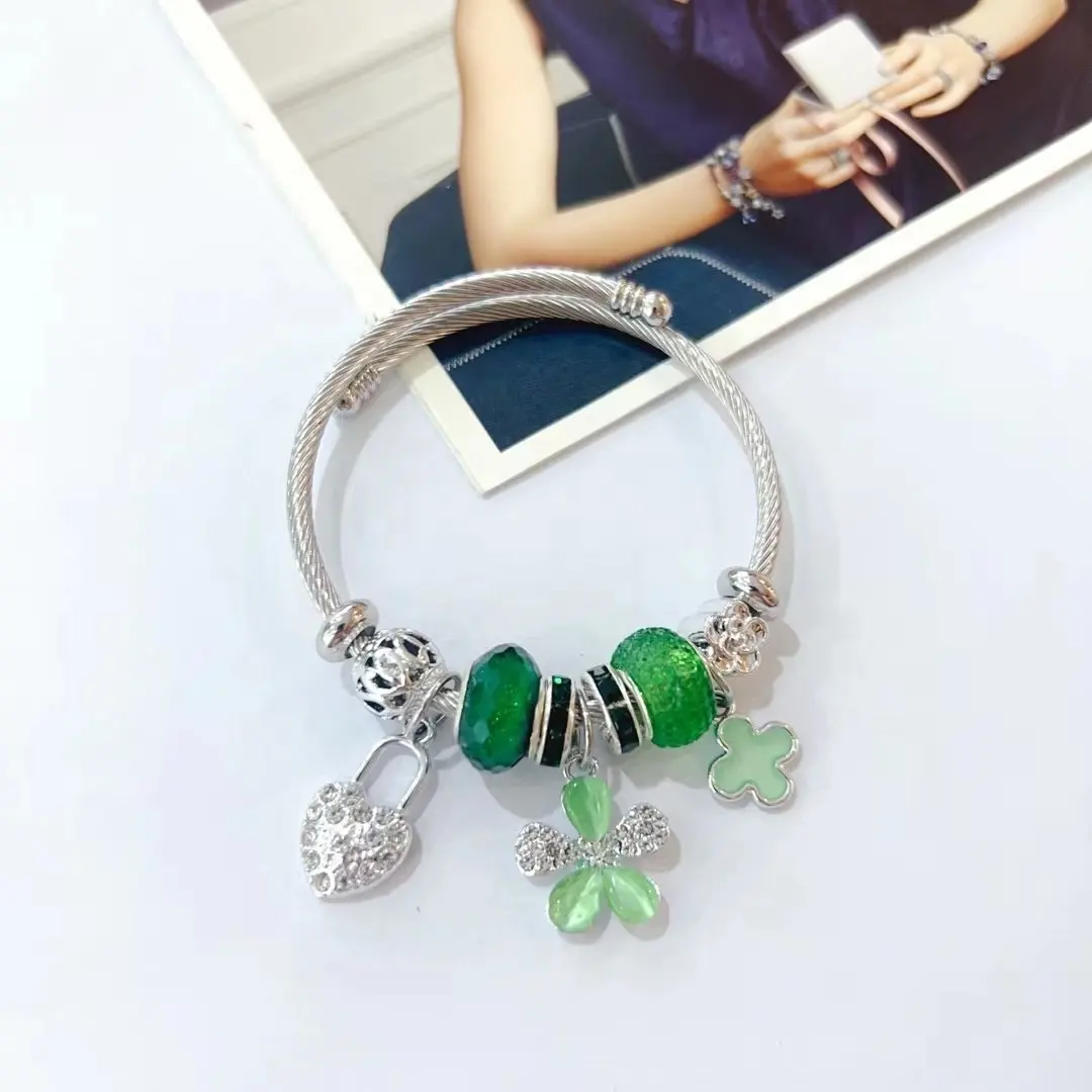 Topverkoper Vrouwen Mode Klassieke Charme Ontwerper Diy Crystal Edelsteen Kralen Kids Mouse 925 Zilveren Armbanden