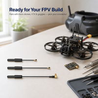 Antenne Pigtail à polarisation linéaire 5,8 GHz 3dBi 5600 5900 MHz 50 Ohm MMCX U.FL IPEX pour drone FPV et récepteur VTX
