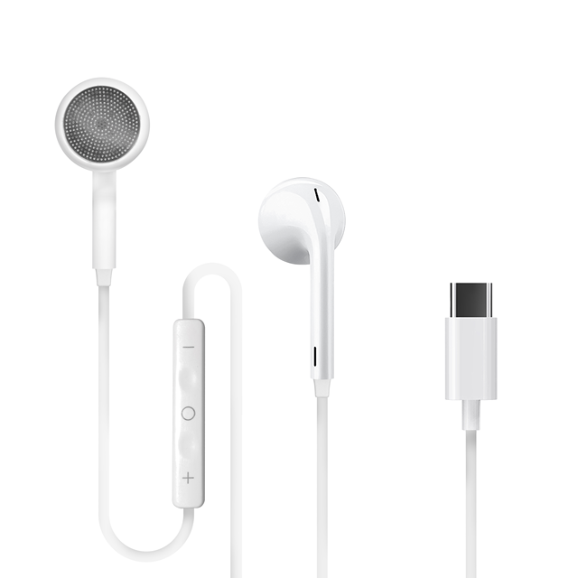 Type-C Wired Semi-In-Ear Earbuds with Mic Android Interface Compatible  Present Wired Music Earphones
